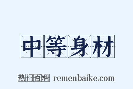 中等身材是什么意思的图片